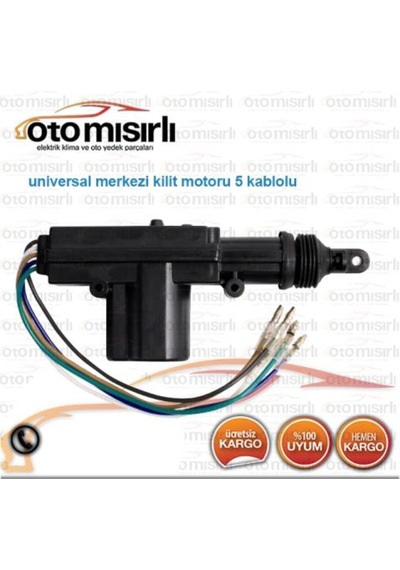 Merkezi Kilit Motoru Universal 5 Kablolu 12V