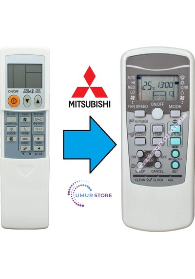 Mitsubishi Rkx502a001 Uyumlu Klima Kumandası