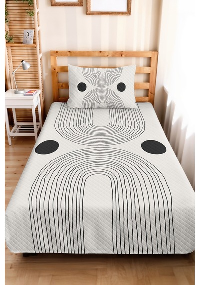 Geometrik Siyah Genç Odası Tek Kişilik Pike Takımı - Modern Çizgili 160x220 Cm Kapitone Yatak Örtüsü Kremamsı Kervan Akışı Geometrik Siyah Genç Odası Tek Kişilik Pike Takımı - Modern Çizgili 160x220 Cm Kapitone Yatak Örtüsü Kremamsı Kervan Akışı