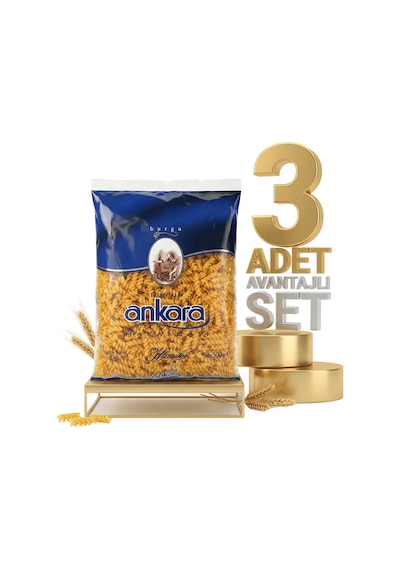 Ankara Burgu Makarna 3x500 Gr