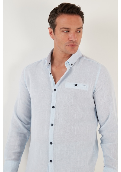 Buratti % 100 Pamuklu Slim Fit Uzun Kollu Erkek Gömlek Cf21S111498 Mavi Buratti % 100 Pamuklu Slim Fit Uzun Kollu Erkek Gömlek Cf21S111498 Mavi