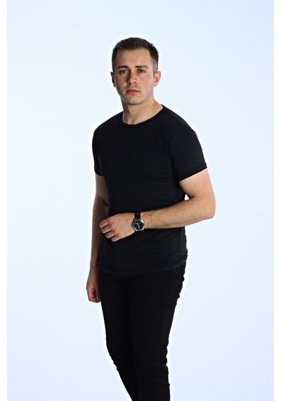 Eg38 Eko Slimfit Basic Tişört Siyah Siyah