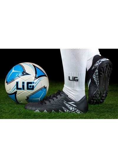 Lig Halı Saha Ayakkabısı Siyah 56  Soma-H