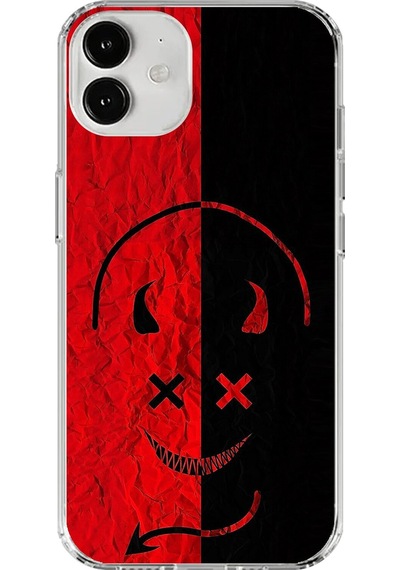 Apple Uyumlu iPhone 12 Şeffaf Kılıf Devil 2 Tasarımlı