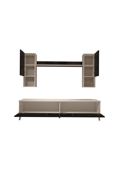 Decoraktiv Eko 5da Mdf Std Silver Tv Ünitesi Tv Sehpası Beyaz - Siyah