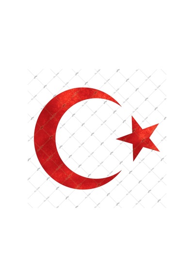 Bay Etiket Rfhlm77 Reflektif Ay Yildiz Sticker Kan Kirmizi