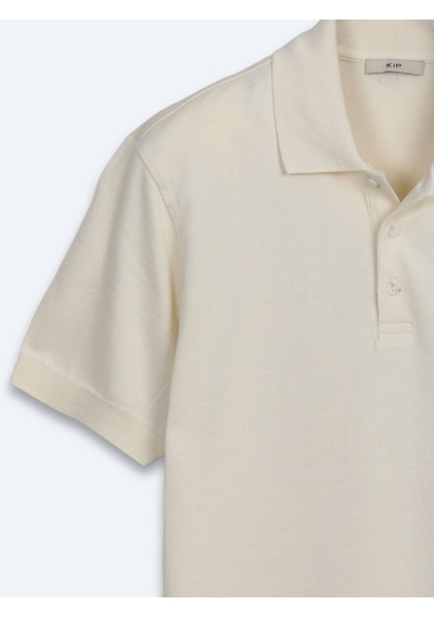 Kip Bej Düz %100 Pamuk T-shirt