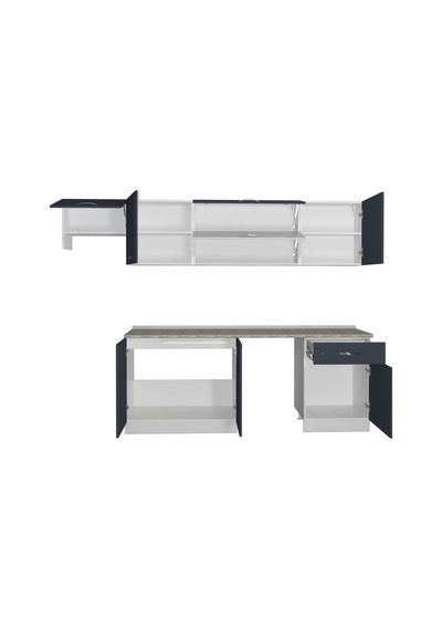 Decoraktiv Elite 280y Mdf Hazır Mutfak Dolabı - Tezgah Dahil - Antrasit