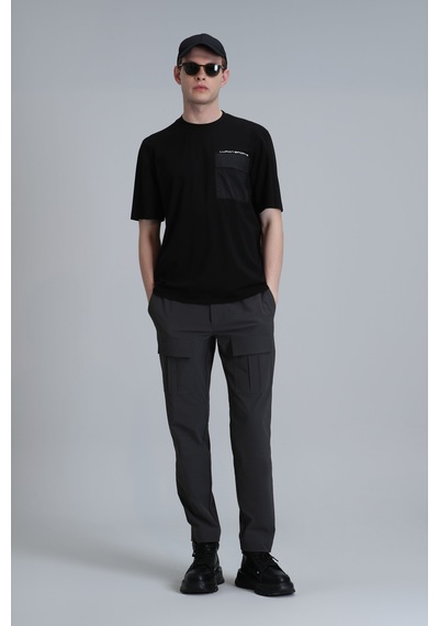 Lufian Lıam Modern Grafik T- Shirt Siyah Siyah 111020209100100 SIYAH