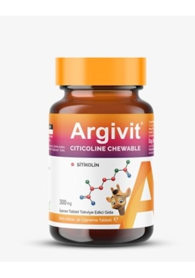 Argivit Citicoline Chewable Sitikolin İçeren Takviye Edici Gıda 30 Tablet