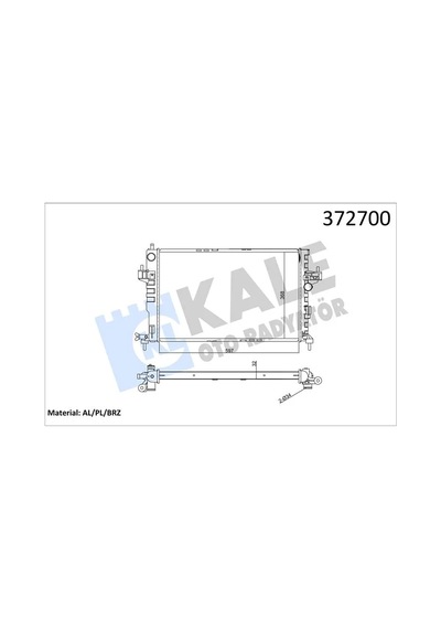 Su Radyatörü Corsa C Combo 1.7 Dtı Mt 598 369x32