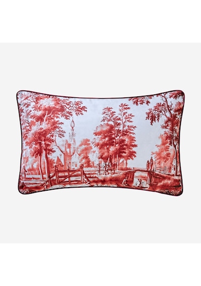 Kırmızı Kadife Dekoratif Yastık 30x50 Cm