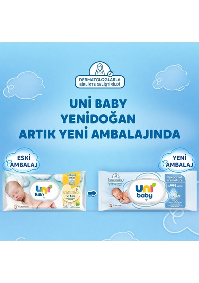 Newborn & Premature Islak Mendil 1x40 1000'li Set
