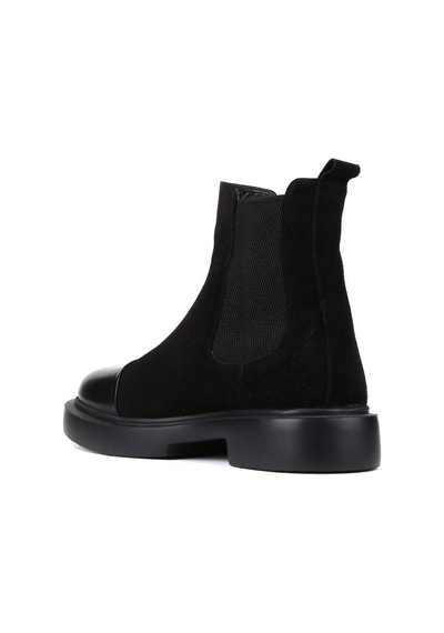 Shoetyle - Siyah Süet Deri Erkek Chelsea Bot 250-080-925-siyah