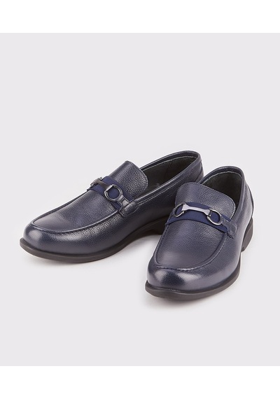 Cabani Hakiki Deri Lacivert Erkek Loafer Ayakkabı Lacivert (521642543) Lacivert