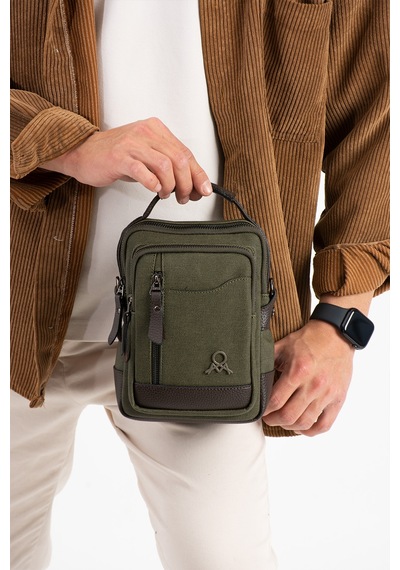 M 422 Mega Bag Erkek Portföy Omuz Çantası Yeşil-kahve-yesil-kahve