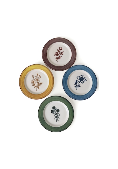 Keramika Floral Essence Servis Tabağı 28 Cm 4 Adet 22889-91-92 Çok Renkli