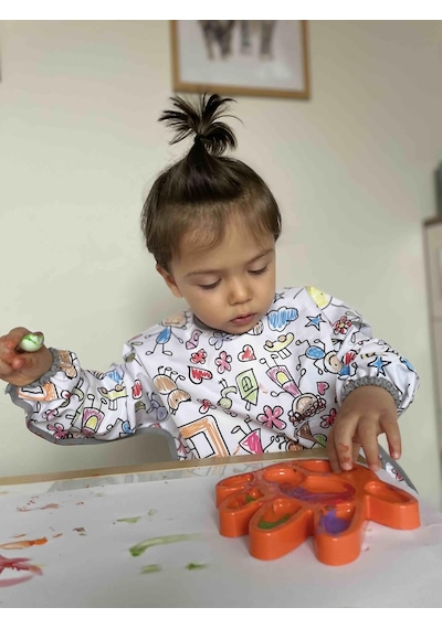 Yorni, Family Deluxe Uzun Kollu Bebek Mama Önlüğü Çok Renkli