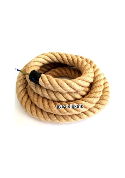 3 Cm Jut Hasır Kablolu Halat - 10 Metre N11.434