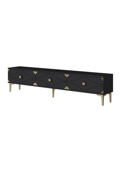 Tsa1897ag - Alfa Tsa180 Tv Stand, Tv Sehpası Ve Tv Ünitesi Antrasit - Gold 180cm Altın - Antrasit