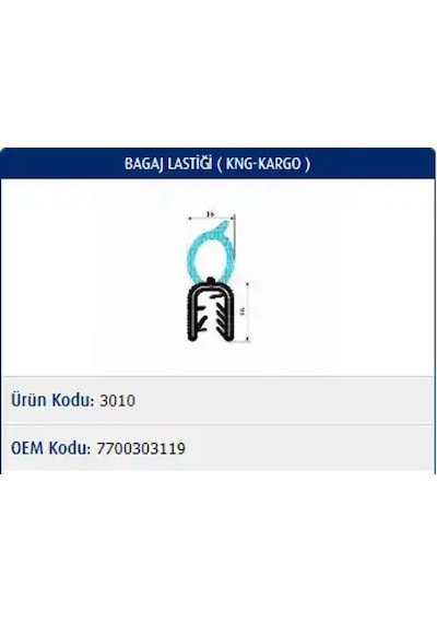 Master M3010 Bagaj Kapak Fiili 7700303119
