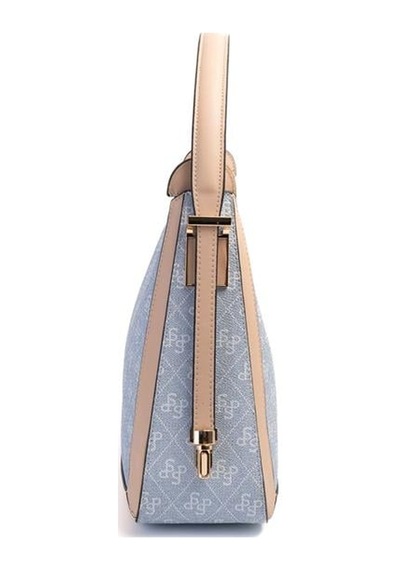 Silver Polo Sp1187 Kadın Omuz Çantası Monogram Mavi-ten