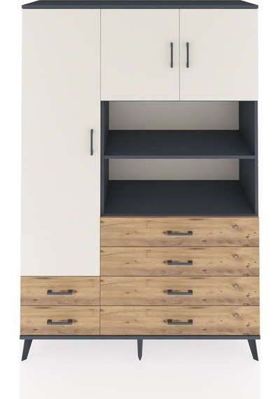 Hyperion Dolap 8 Raflı 6 Çekmeceli 3 Kapaklı 132x44x195 Antrasit-aytaşı/çam Aytası/atlas Çam - Antrasıt Hyperion Dolap 8 Raflı 6 Çekmeceli 3 Kapaklı 132x44x195 Antrasit-aytaşı/çam Aytası/atlas Çam - Antrasıt