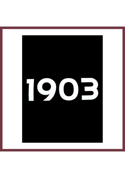 Storeşahin 1903 Yazılı Oto Sticker Beyaz 20x7cm Shn0720
