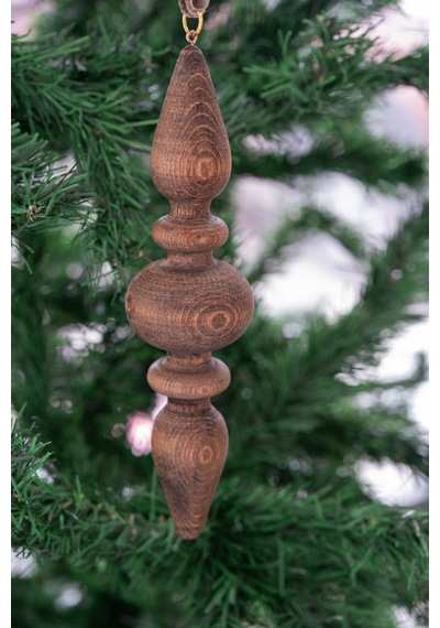 X Den.ınteriors Yılbaşı Vintage Ahşap Sarkıt Noel Ağaç Süsü Venge - 667570844