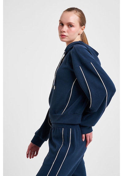 Lescon Kadın Fermuarlı Kapüşonlu Sweatshirt 25n-2113 Lacivert