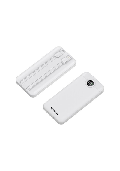 Torima TRM-1015 10000 mAh 2 Çıkışlı Taşınabilir Hızlı Şarj Dijital Göstergeli Powerbank Beyaz