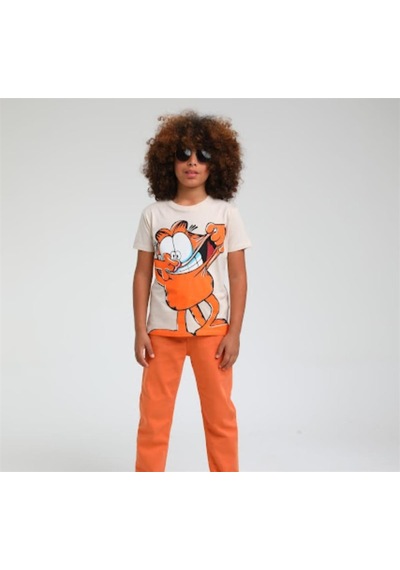 Jack Lions Erkek Çocuk Pamuklu Garfield Tshirt-12842-bej Bej