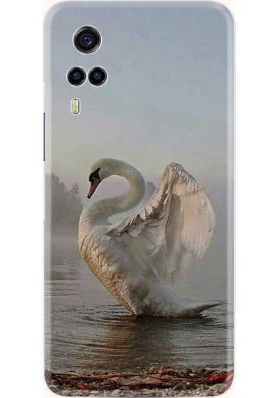 Vivo Y53S Kılıf Resimli Silikon Swan 1343