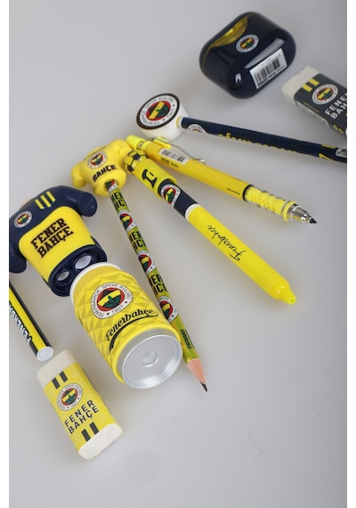 Lisanslı Fenerbahçe 12 Parça Kırtasiye Seti Jel Kalem,pods Kalemtraş,silgi Tepeli Kurşun Kalem Diğer