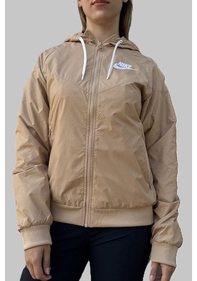 Nike Sportswear Windrunner Jacket Kadın Kapüşonlu Spor Ceket Bej Bej
