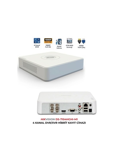 Ds-7104hghı-m1 4 Kanal Dvr Koaksiyel Ses Destekli