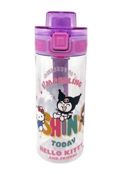 Kuromi Hello Kity Ve Arkadaşları Plastik Matara 500 Ml 3421 Çok Renkli