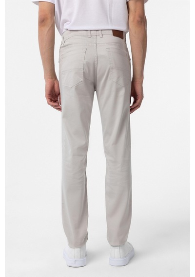 Süvari Bej Slim Fit 5 Cep Kalıp Armürlü Kanvas Pantolon