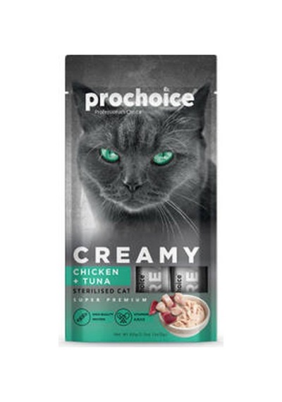Creamy Tavuklu Ve Ton Balıklı Sıvı Kedi Ödül Maması 4x15 Gr