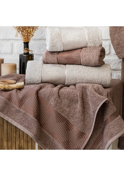 Schafer Home Sally Jakarlı Banyo Seti 6 Parça-bej/ekru Bej - Ekru