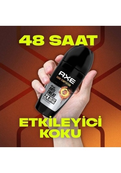Axe Erkek Roll On Deodorant Dark Temptation 48 Saat Etkileyici Koku 50