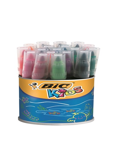 Bic Keçeli Boya Kalemi Visa Fırça Uç 18 Renk 828965 Çok Renkli