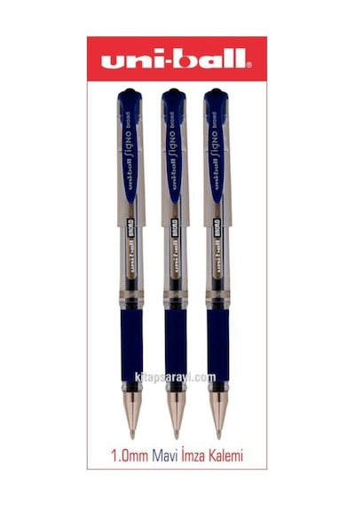 Uniball Signo Broad 1.0 Mm Mavi Imza Kalemi 3 Adet Diğer