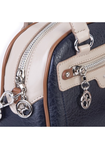 Nas Bag Kadın Mini El Ve Çapraz Çanta Lacivert Kum Taba Victoria Laci
