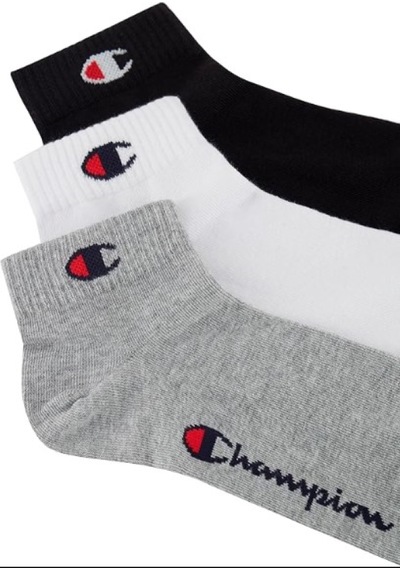 Champion Unisex Socken, 3 Paar - Sneaker Socken Basic Schwarz