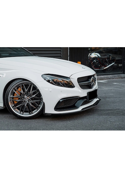 Mercedes C Serisi W205 Ön Lip C63 Tampon Uyumlu 2015 2020 Parlak Siyah