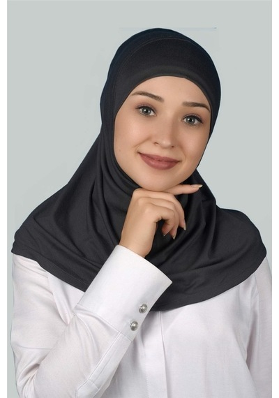 Altobeh Hazır Türban Pratik Eşarp Tesettür Hijab - Namaz Örtüsü - Füme