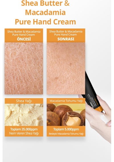 Besleyici El Kremi Kundal Shea Butter & Macadamia Pure Hand Cream Aroma Edition 50ml Basil & Citrus