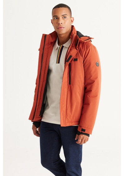 Ac&Co / Altınyıldız Classics Erkek Kıremıt Standart Fit Normal Kesim Kapüşonlu Mont Kıremıt Kiremit Ac&Co / Altınyıldız Classics Erkek Kıremıt Standart Fit Normal Kesim Kapüşonlu Mont Kıremıt Kiremit