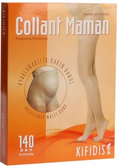 140 Den. 18-20 Mmhg Hamile Külotlu Çorabı - Koyu Ten - 2 - Kadın